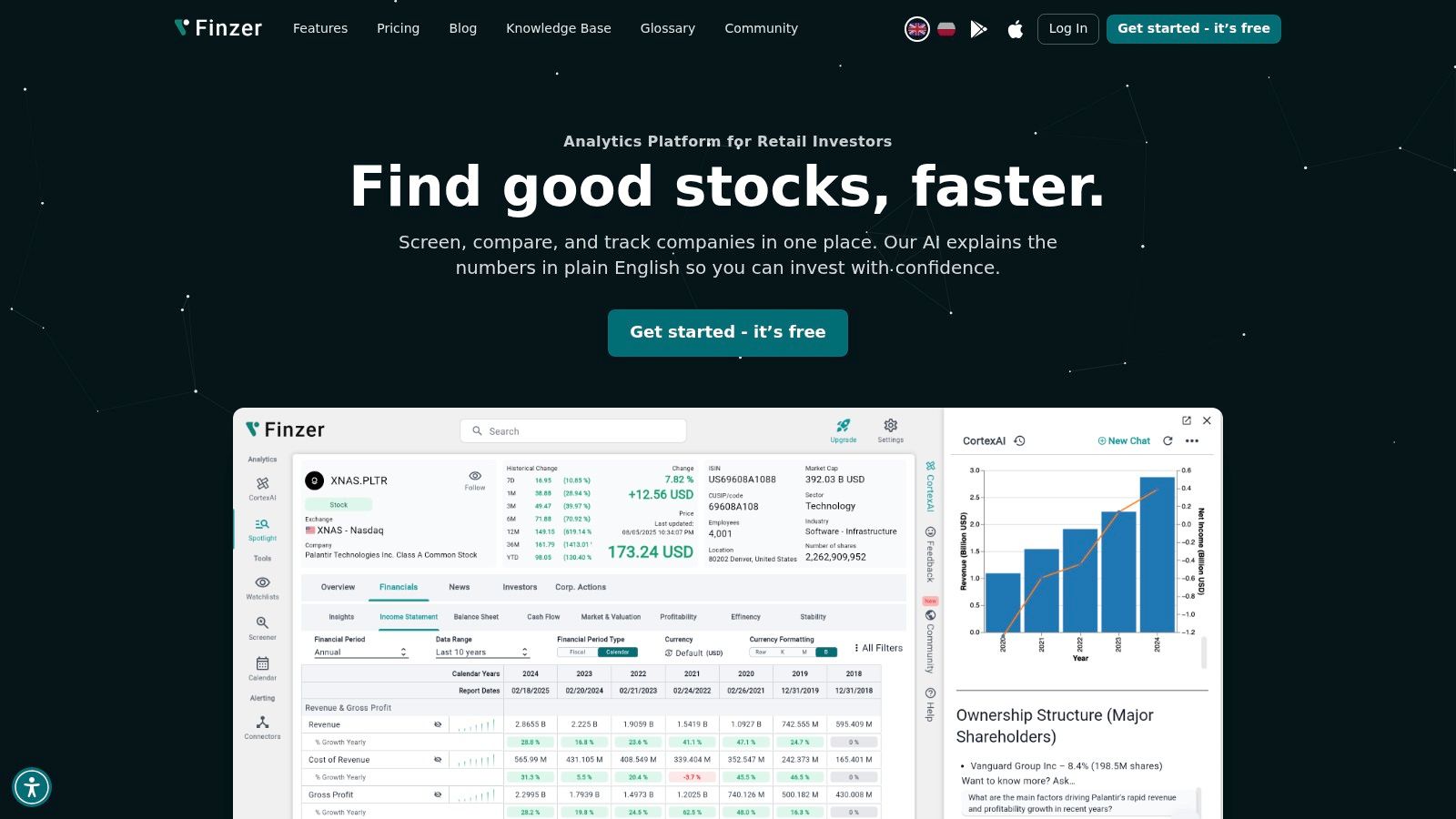Screenshot from https://finzer.io/dashboard/stock-screener