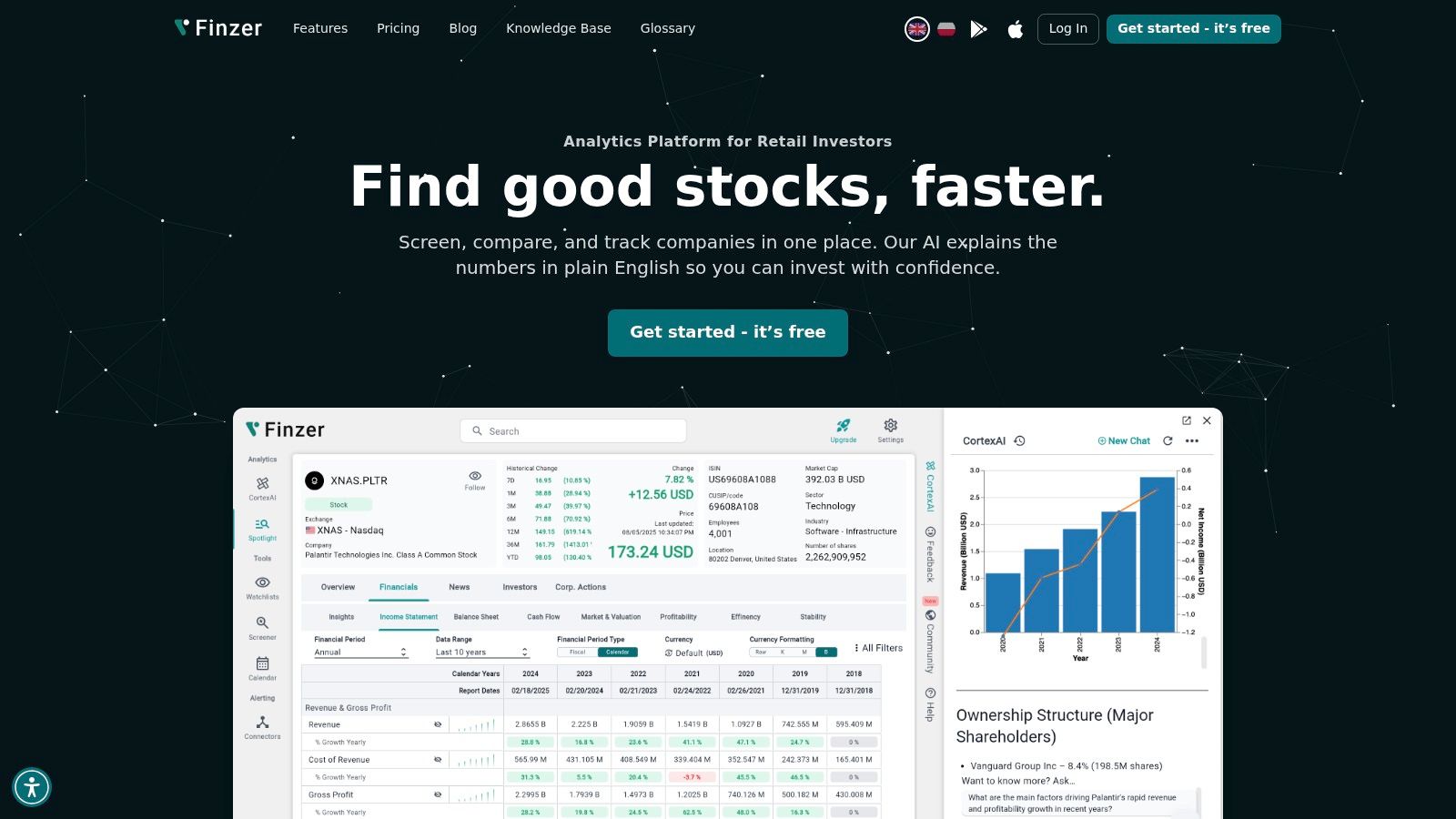 Screenshot from https://finzer.io